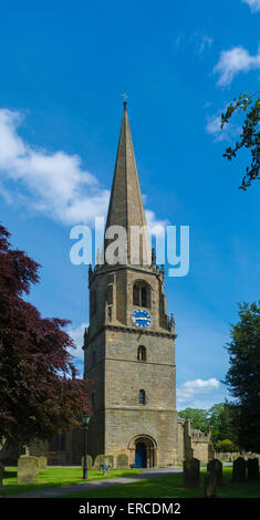 Die Pfarrkirche St. Maria der Jungfrau, Masham. North Yorkshire, Großbritannien Stockfoto