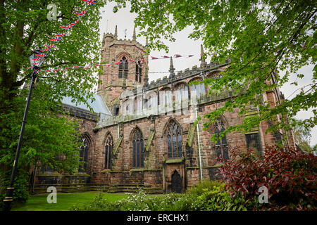 Nantwich ist eine Marktstadt und Zivilgemeinde in Borough of Cheshire East und der Grafschaft Cheshire, England Marienkirche Stockfoto