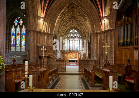 Nantwich ist eine Marktstadt und Zivilgemeinde in Borough of Cheshire East und der Grafschaft Cheshire, England Marienkirche Stockfoto