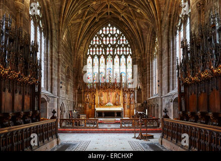 Nantwich ist eine Marktstadt und Zivilgemeinde in Borough of Cheshire East und der Grafschaft Cheshire, England Marienkirche Stockfoto