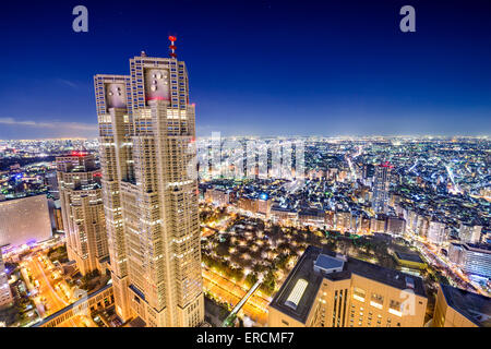 Shinjuku, Tokio, Japan Stadtbild bei Metropolitan Government Building. Stockfoto