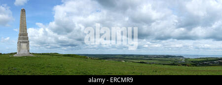 Yarborough auf Culver Down in der Nähe von Bembridge auf der Isle Of Wight, Denkmal zur Erinnerung an den Earl of Yarborough Stockfoto