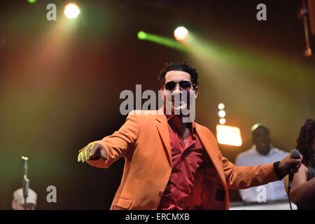 Boney M bei Wychwood Musik festival2015 in Cheltenham, Gloucestershire, England Stockfoto