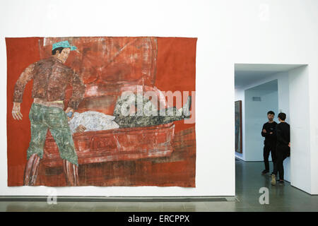 Beißen Sie Leon Golub, Ihre Zunge Ausstellung, Serpentine Gallery, London, UK. Stockfoto