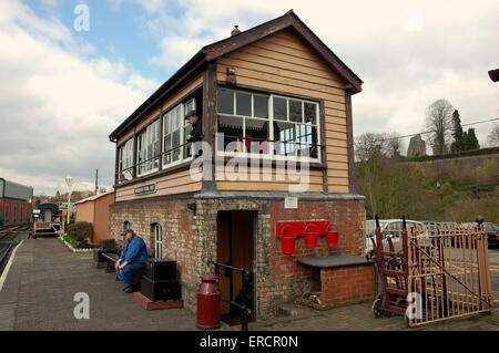 Genommen auf die Severn Valley Railway an Bridgnorth in Shropshire. Stockfoto