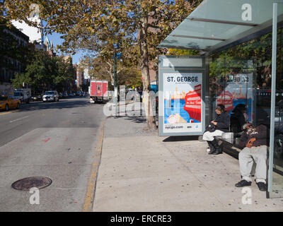 A Straßenszene in Manhattan, New York, Vereinigte Staaten von Amerika. Stockfoto