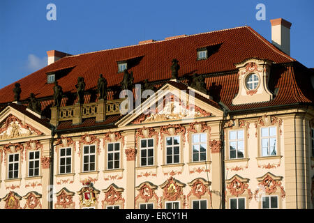 Tschechische Republik, Prag, Altstädter Ring, Staromestske Namesti, Kinsky Palast Stockfoto