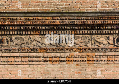 Detail der Terrakotta, Kirche San Francesco, Ferrara, Italien Stockfoto