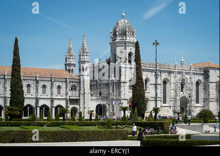 Das Kloster Jerónimos in Belém-Lissabon Stockfoto