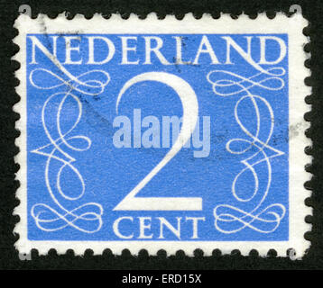 Niederlande - ca. 1946: Eine Briefmarke gedruckt in den Niederlanden zeigt den Wert einer Briefmarke, ca. 1946