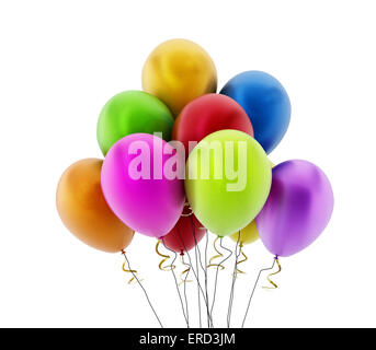 Multi farbige dekorative Party Luftballons. Stockfoto