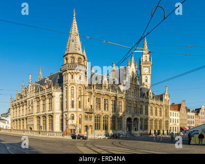 Alte post (1909), Gent, jetzt ein Einkaufszentrum und Wohnanlage. Stockfoto