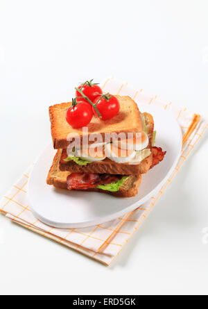 Speck und Ei-Sandwich - Studio gedreht Stockfoto