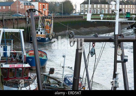 Ebbe im Hafen von Boston, England Stockfoto