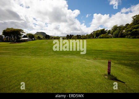 Abschlag und Fairway Cushendall Golfplatz County Antrim-Nordirland-UK Stockfoto