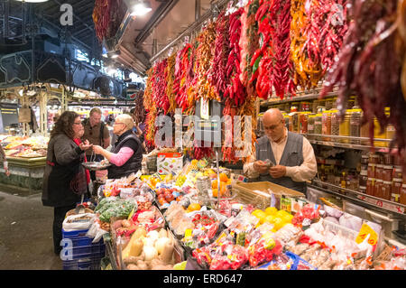 La Boqueria-Markt, Barcelona, Spanien Stockfoto