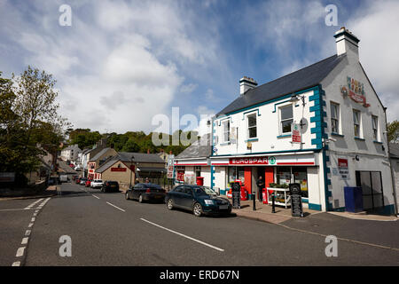 EUROSPAR Dorfladen auf A2 Küstenstraße durch Cushendall Glenariffe Straße County Antrim-Nordirland-UK Stockfoto