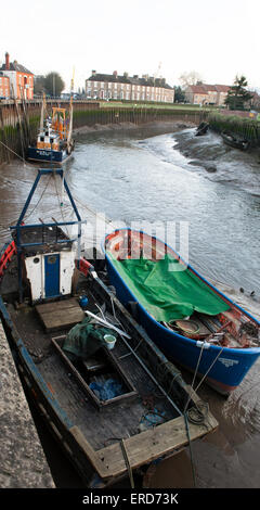 Ebbe im Hafen von Boston, England Stockfoto