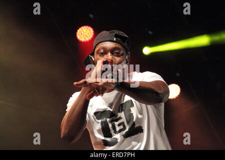 Rapper, führt Dizzee Rascal auf der Bühne am Y nicht Festival, Pikehall, Peak District, Derbyshire, UK Stockfoto