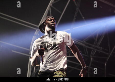 Rapper, führt Dizzee Rascal auf der Bühne am Y nicht Festival, Pikehall, Peak District, Derbyshire, UK Stockfoto