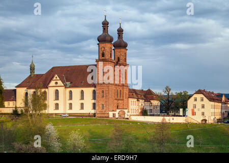 Sonnenuntergang im Kloster Sankt Peter, Deutschland. Schwarzwald. Stockfoto