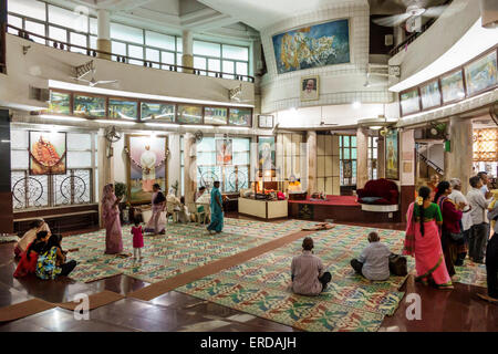 Mumbai Indien, Breach Candy, Cumballa Hill, Shri Sadhubella Krishna Tempel, Religion, religiös, innen, India150301227 Stockfoto