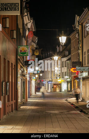 Abend in Freiburg, Deutschland. Stockfoto