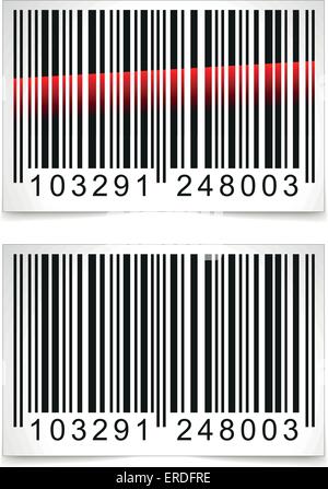 Vektor-Illustration von Barcode kennzeichnen auf weißem Hintergrund Stock Vektor