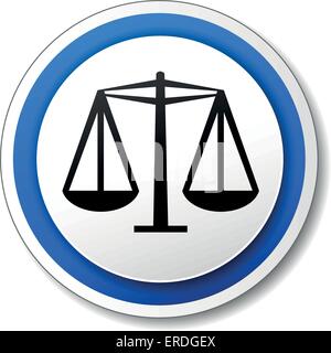 Vektor-Illustration von schwarzen und blauen Justiz-Symbol Stock Vektor