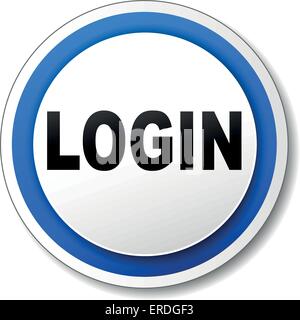 Vektor-Illustration von schwarzen und blauen Login-Symbol Stock Vektor