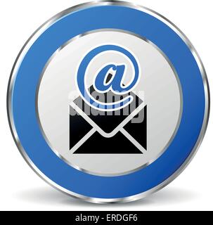 Vektor-Illustration von e-Mail-Symbol auf weißem Hintergrund Stock Vektor