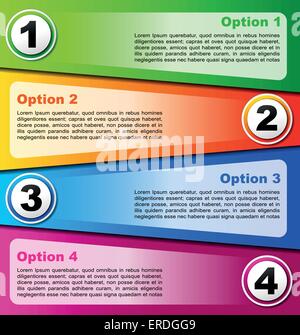 Vektor-Illustration von vier Optionen Hintergrund Konzept Stock Vektor