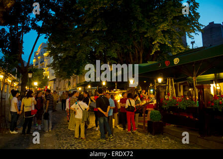 Skadarlija, Skadar Straße, ehemalige Böhmische Viertel, Belgrad, Serbien, Südosteuropa Stockfoto