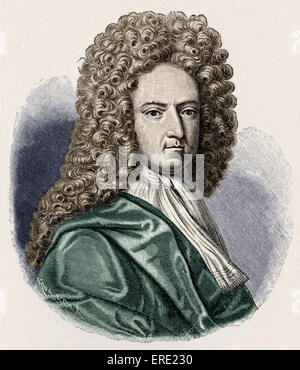 Daniel Defoe - Porträt. Englischer Schriftsteller und Journalist 1660-1731 Stockfoto