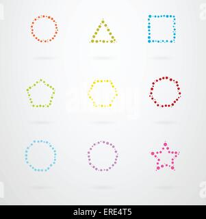 Geometrische Grundformen Vektor Icon-Set Stock Vektor