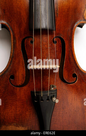 Viola mit Quint' f Löcher, näher unten als oben. Stockfoto