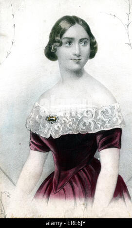 Jenny Lind (Johanna Maria Lind).  Farbige lithographischen Portrait, c1845, Künstler unbekannt. Schwedische Opernsängerin, bekannt als die Stockfoto