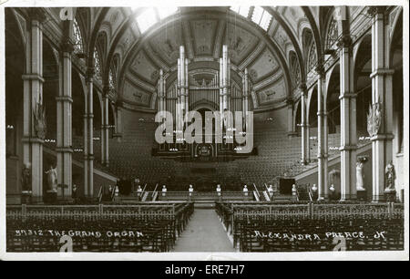 Die große Orgel im Alexandra Palace. Postkarte, 1912. Stockfoto