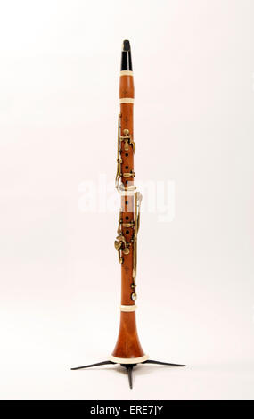 Klarinette, originalen historischen Instrumenten aus der klassischen Periode, 1700 s-1800 s. Mozart Klarinette Stockfoto