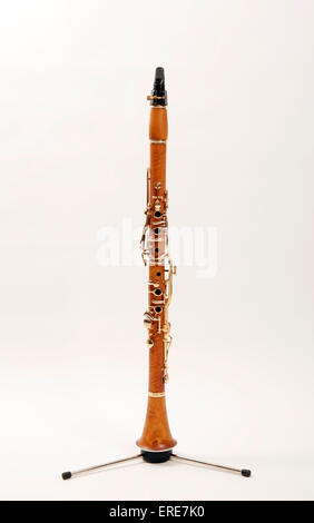 Klarinette, originalen historischen Instrumenten aus der Zeit der Romantik. Brahms-Klarinette. Stockfoto