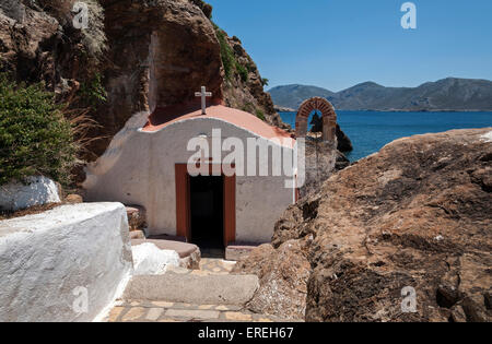 Kirche der Panagia Kavouradena in Ksirokambos, Leros Stockfoto