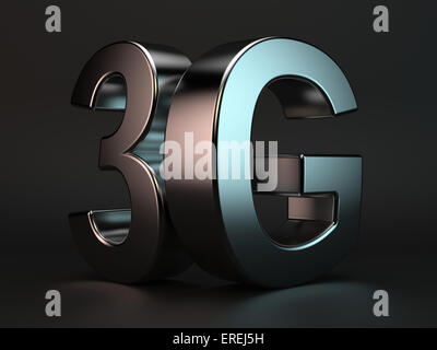 3D-Rendering des 3G Mobile high-Speed Daten Verbindung Konzept logo Stockfoto