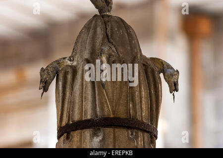 Architekturdetail, Skulptur, bulgarische Zografou Kloster, Berg Athos, Griechenland Stockfoto