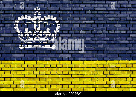 Flagge von Regina auf Mauer gemalt Stockfoto