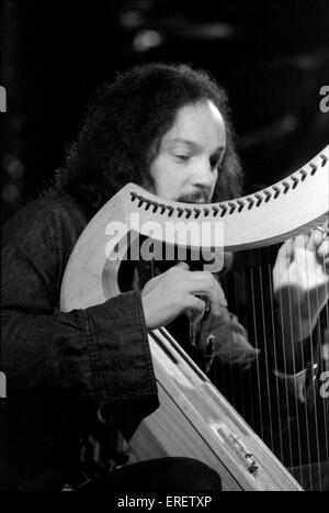 Alan Stivell beim Juli weckt folk Festival in Chorley, Lancashire, 24. Juli 1976.    AS: Bretonische Musiker und Stockfoto