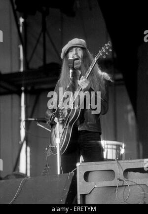 Patrick Simmons als Bestandteil von den Doobie Brothers bei der Lesung rock Festival, England, August 1977. PS: American Stockfoto