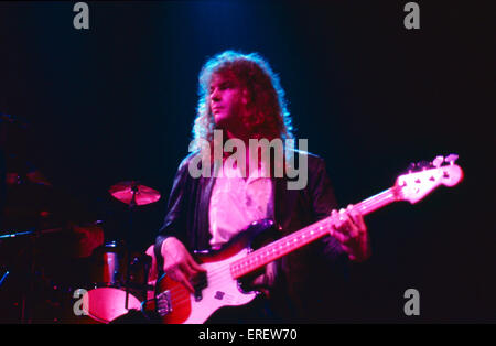 Schottischer Rockmusiker Neil Murray durchführen bei einem Charity-Konzert in London im Jahr 1991. 27. August 1950 geboren. Stockfoto