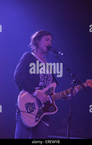 Kriegsbemalung, amerikanischer experimenteller Kunst-Rock-Gruppe bei der ABC-O2-Bühne auf dem "Hirsch und Dolch" Indie-Rock-Festival, Stockfoto