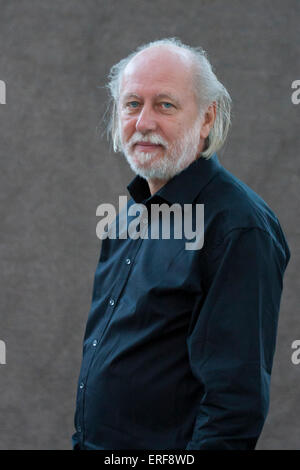 Lazlo Krasznahorkai, ungarischer Schriftsteller diskutiert sein Buch Santango, an das Edinburgh International Book Festival. Stockfoto