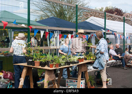 Maifeiertag im Hemswell Village in Lincolnshire, England. Bewahren die Dorftraditionen. Stockfoto